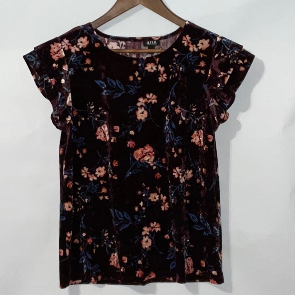 a.n.a. Top. Deep Purple velvety feel. Size M - Picture 1 of 9